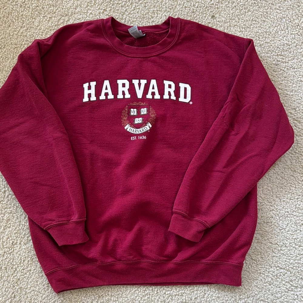 Maroon Harvard Crewneck sweatshirt- official merch from the university